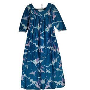 Vintage Hilo Hatties Hawaiian Maxi Dress Size Large X-Large House Dress Lounge